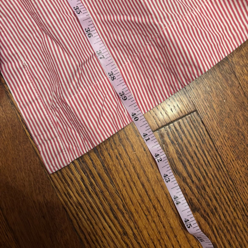 J.Crew Red White Striped Cotton Midi Shirtdress Long Sleeve Size 10 Fits Like 8 - Picture 6 of 6